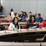 Deputada Estadual filiada ao PSL Valéria Bolsonaro na Comissão de Defesa e dos Direitos das Mulheres