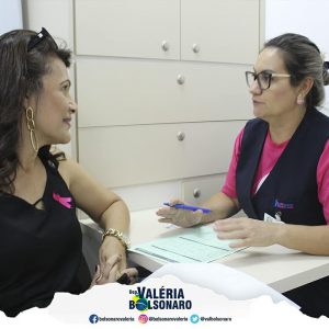 Deputada Valéria Bolsonaro (PSL) - Apoio ao combate ao Câncer | coleta de exames de papanicolau e mamografia.